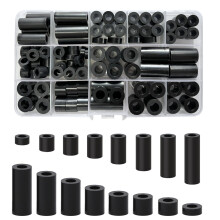 102pcs Plastic Spacers Washers Assorted,M6/M8 Nylon Spacers Fixings Washers For Insulation Column,16 Different Sizes Non-Threaded Column Standoff