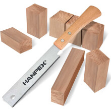 Hanpex 6-Inch Japanese Hand Saw, SK5 Pull Saw, Flexible Blade Flush Cut Woodworking Handsaw for Woodworking, DIY and Other Small Projects