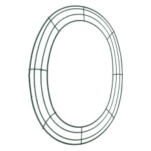 Moldura oval verde para guirlanda de ovos de Páscoa em ferro, 30x25cm