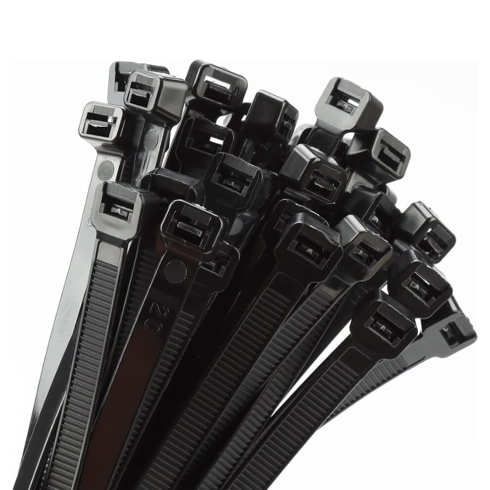 Armpow 50Pcs 600Mm X 9Mm Long Heavy Duty Cable Tie Wide Uv Resistant 80 Kg Tensile Strength For Hvac Outdoor Construction,Ultra Strong Self Locking 5051226900785