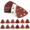 60 Pieces Sanding Discs Pads, 6 Holes Hook and Loop Sandpaper, Triangle Sanding Sheets 1