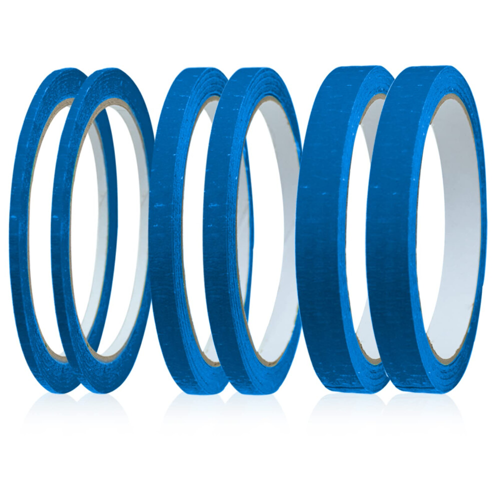 Fine Line Blue Masking Tapes - 3Mm/7Mm/12Mm Wide, 22 Yard Writable, Automotive & Premium Tape For Painting & Decorating 5051226976872