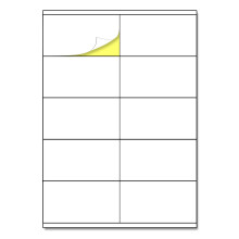 10 per sheet, 25 sheets, A4 White Sticker Labels, Laser/Inkjet Printing - 105 x 57mm