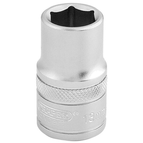 Draper Draper Expert 1/2" 13mm Square Drive Socket | 6 Point Hex Socket | Chrome Vanadium Steel Wrench Accessory | 16602