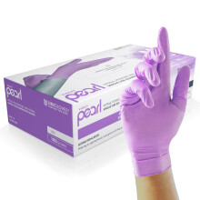 Unigloves Violet Pearl Nitrile Examination Gloves - Multipurpose, Powder Free and Latex Free Disposable Gloves - Box of 100 Gloves, Violet, Small