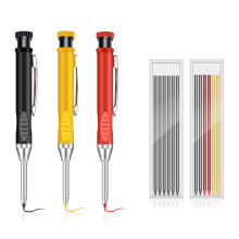 5 Pcs Set Work Pencils for Builders, Metal Carpenter Pencils with Sharpeners and Tracer Refills