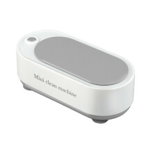 (White) Acoustic High-frequency Vibration Cleaner Machine Portable Ultrasonic Glasses Cleaning Device for Jewelry Glasses Watch