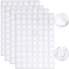 JANYUN 280 PCS Double-Sided Adhesive Tape Stickers Removable Round Putty Clear Sticky Tack No Trace Super Sticky Putty Waterproof Small Stickers for