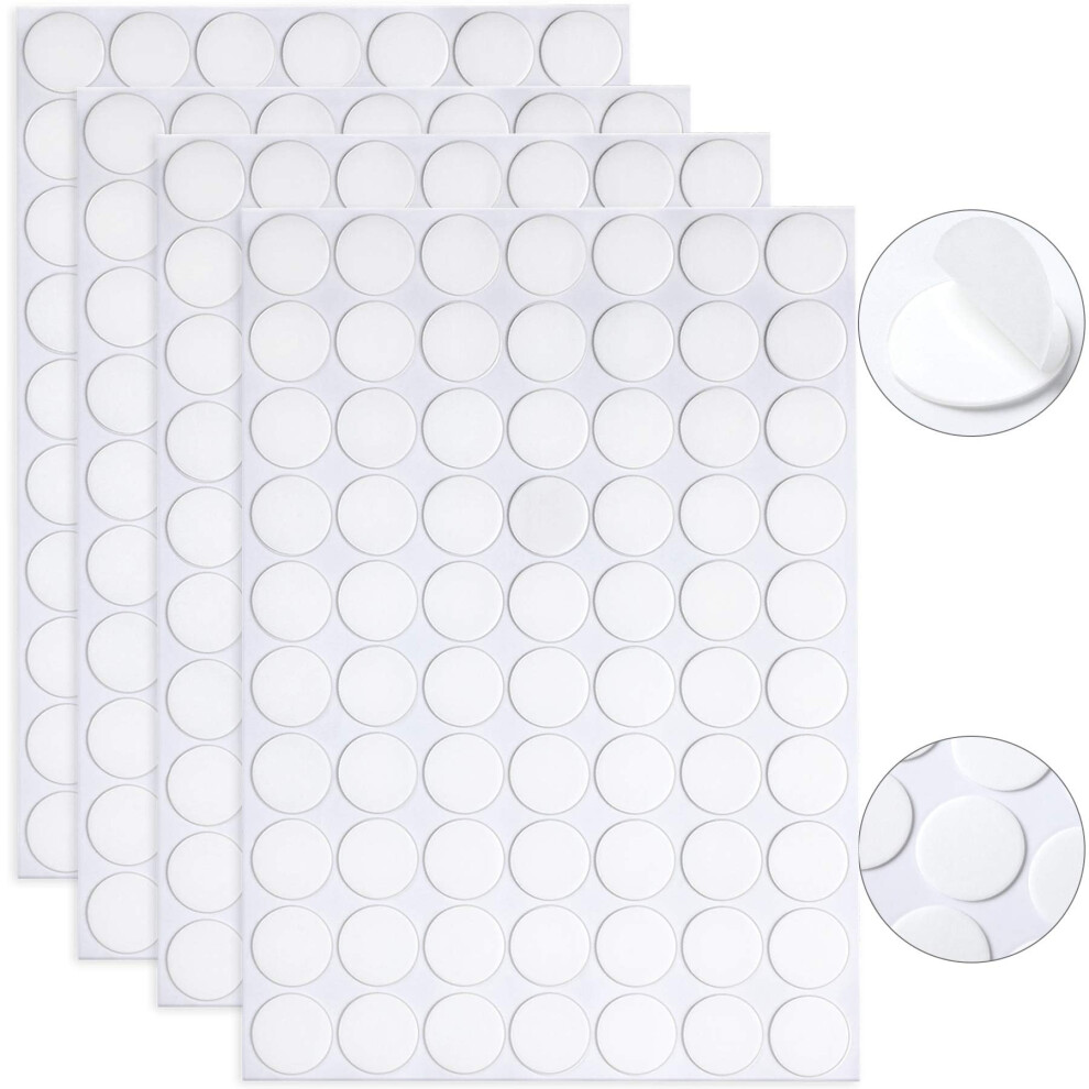 Janyun 280 Pcs Double-Sided Adhesive Tape Stickers Removable Round Putty Clear Sticky Tack No Trace Super Sticky Putty Waterproof Small Stickers For 5051226874826