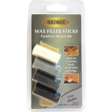 Briwax Filler Sticks Grey – Quick Wood Repair for Scratches, Cracks & Nail Holes | Assorted Shades