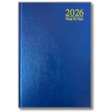 PaulStore 2026 A4 | A5 | A6 Diary Week to View | Page A Day | Desk Diary | Hard Backed For Home And Office Use (Blue, A4 Week To View)
