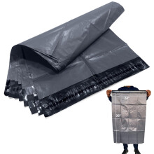 JeeJaan 10 Pcs of Large Grey Postal Bags 24 x 36-610 x 914 mm Strong Polythene Grey Mail Envelopes for Packaging Clothes Parcel Self Seal Poly