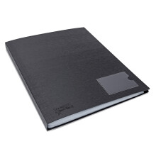 Rapesco 1651 Germ-Savvy Antibacterial, Hardcover Polypropylene Presentation Folder 50 Pockets A4, Black