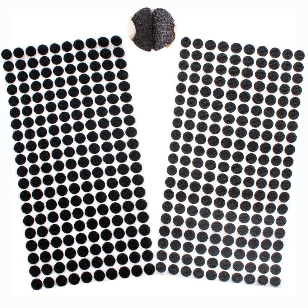 400Pcs Self Adhesive Dots,200 Pairs Hook And Loop Self,10Mm Hook And Loop Dots Double Sided Sticky Pads,Self Adhesive Dots Tapes,For Home, School 5051226867163