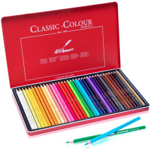 Coloured Pencils, 36 Professional Oil Colorful Pencil Set with Tin Box for Adult, Artist and Beginners Drawing Sketching Painting Colouring Book