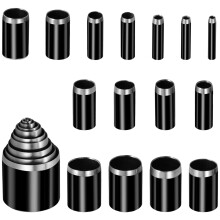25Pcs Leather Circle Cutter Tools,Leather Punching Tool Set,1-25mm Carbon Steel Round Cutting Dies Hole Punch Tool Kit for DIY Crafts