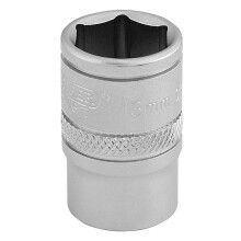 Draper 16539 3/8-Inch Square Drive 6 Point Metric Socket, 13mm Size , Blue