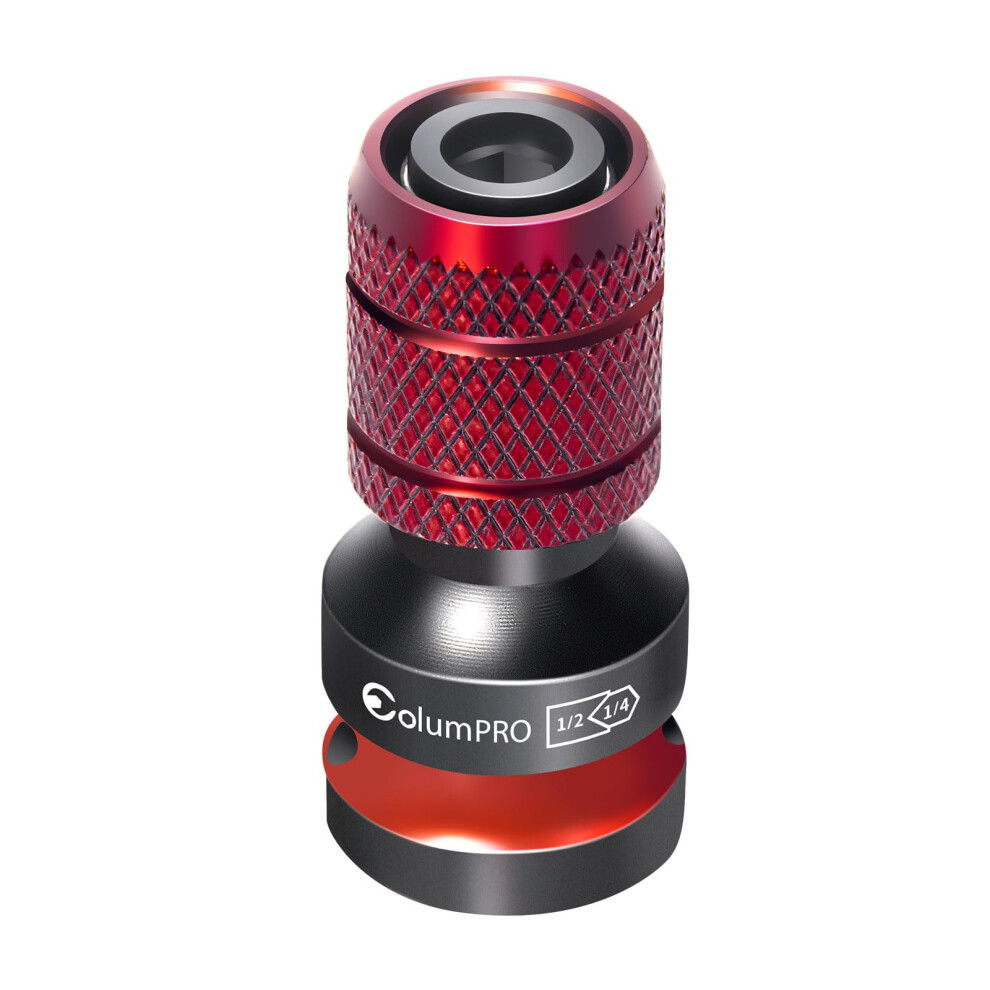 Columpro 1/2 Square Drive To 1/4 Hex Shank Socket Adapter Converter For Connecting Screwdriver Bit To Impact Wrench And Ratchet Wrench. 5051226976902
