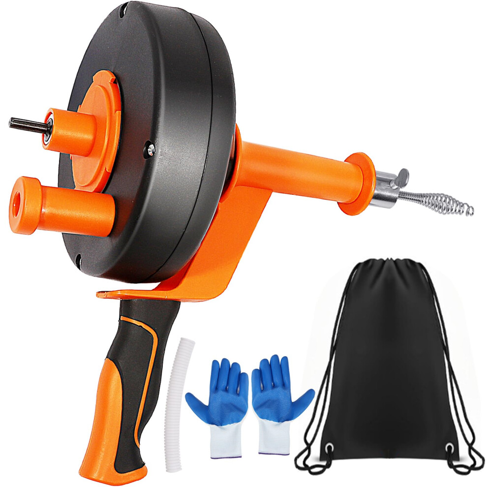 Anvinku 13M Drain Snake Unblocker, Drain Rods For Outside Drain Flexible, Heavy Duty Plumbers Snake Hair Clog Remover, Cleaner Tool For Kitchen 5051226923180