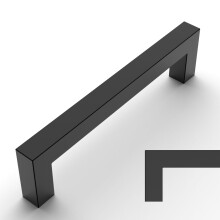 Amerdeco 5 Pack Matte Black Cabinet Pulls 5 Inch(128mm) Hole Centers Kitchen Cabinet Handles Cabinet Hardware Cupboard Handles Square Drawer Pulls