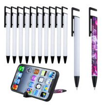 Yoiimiya Pack of 10 Sublimation Pen Blanks with Shrink Wrap Coated Aluminum Tube Body for Sublimation Printing Ballpoint Pens, black&white