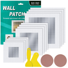 12PCS Wall Repair Patch Kit, 2/4/6 Inch Drywall Patches Repair Kit, Self-Adhesive Plasterboard Patch Plaster Repair Kit Walls Hole Filler Patches for