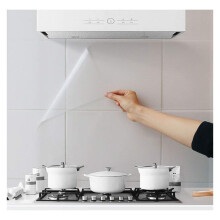 4Pcs Oil Proof Wall Stickers Wallpaper Kitchen Backsplash Wall Protector Transparent Waterproof Heat Resistant Self-Adhesive Sticker for Kitchen
