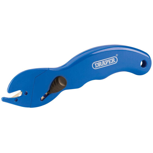 Draper Draper Packaging Cutter, Blue (Plastic, Alloy Steel Blade, Safety Style)