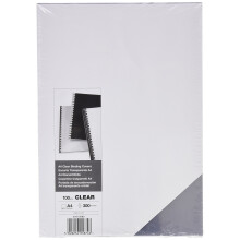 GBC CY011880 Binding Covers PVC A4 300 Micron Pack of 100 Glossy Transparent Film