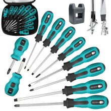 Magnetic Screwdriver Set 10 PCS,5 Phillips and 5 Flat Head Precision Screwdriver,Professional Cushion Grip and Non-Slip for Repair Home Improvement