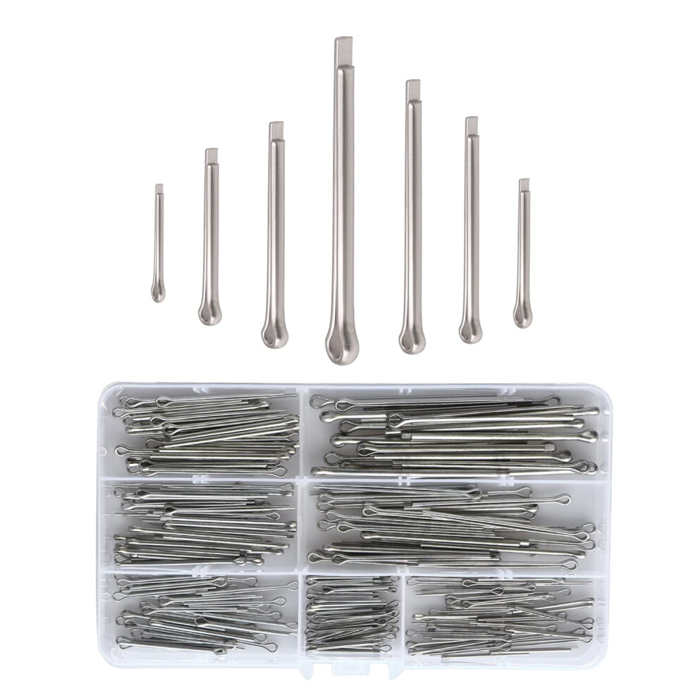 215 Pcs Cotter Pins Assorted Kit,Stainless Steel Split Pin Assortment 7 Sizes (M1/M1.5/M2/M2.5/M3)(20/25/30/40/50/60Mm)For 5051226970535