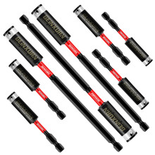 Geinxurn Magnetic Torsion Impact Bit Holder, 4PACK Extension Locking Socket Drill Bit Holder S2 Alloy Steel Hex Shank Quick-Change Drill Bit