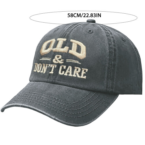 Old & Don't Care Vintage Distressed Dad Hat Cotton 2
