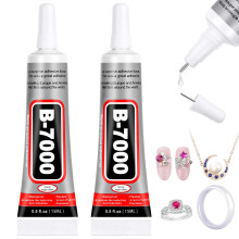 Flintronic B7000 Super Glue, 2PCS 15ML Transparent Paste Adhesive, Multifunctional Repair Glues, Fast Repair and Quick Drying Strong Glue