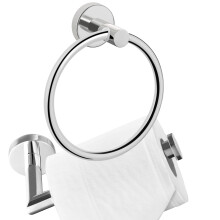 Towel Ring & Toilet Paper Holder, 2 Piece Bathroom Hardware Set, Stainless Steel SUS304, Hand Towel Hanger & Toilet Roll Holder