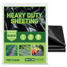 TEYIAN 2 x 3M Heavy Duty Polythene Plastic Sheeting Thickened Plastic Dust Sheet