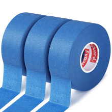 Fyguard 3 Rolls Masking Tape for Painting, 36mm x 50m Painters Tape Blue Crepe Paper Suitable Stickiness Waterproof for Renovations Decoration Sharp