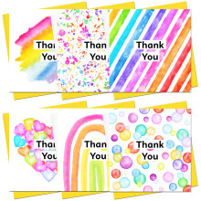 Thank You Cards Multipack Pack Thank You Card's Pack of 28 Bright Colour Cards With Envelopes For Thank Yous Gifts Weddings Birthdays Baby Showers
