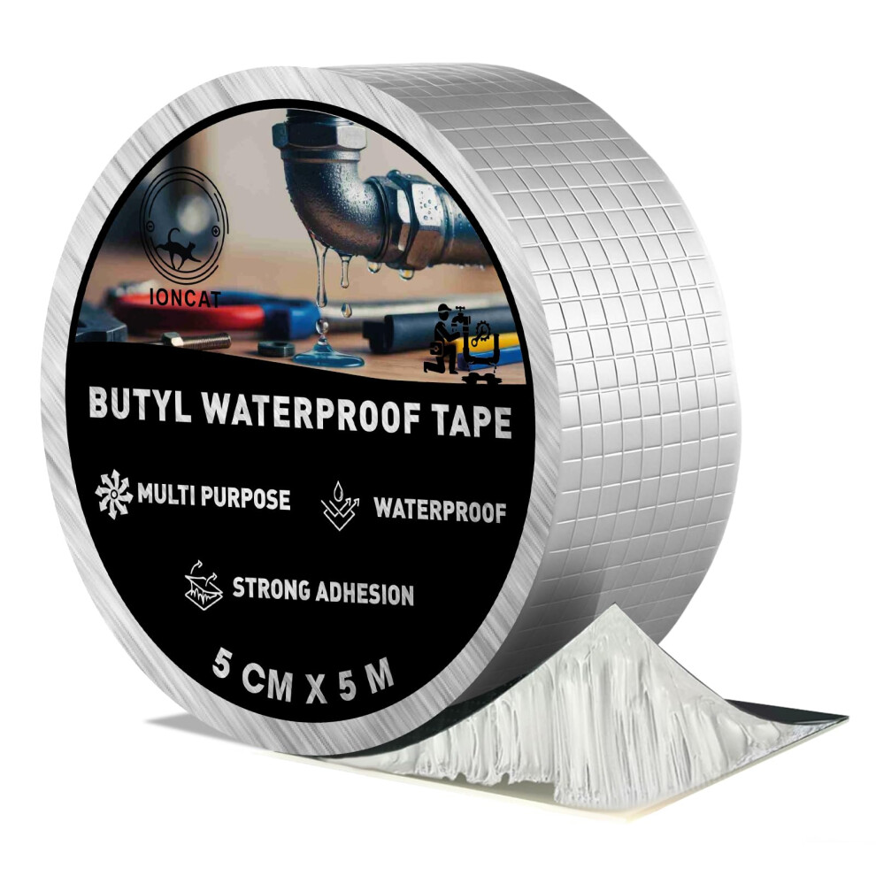 Butyl Tape Waterproof For Leaks, Roof Sealant Tape For Leak Repair, Patch And Seal Tape For Roof, Window, Glass, Silicon And Pipe Sealing, Aluminium 5009742167755