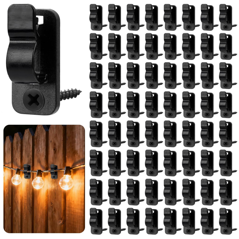 Xujinsongg 80Pack Outdoor String Light Clips Screw- In Hooks,Fairy Light Hooks,Fence Panel Clips,Fairy Light Clips For Christmas,Garden Hooks For 5051226903977