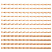 12 Pcs Decorative Beaded Wood Trim Moulding, 15.75 in Wood Beading Trims, Unfinished 3D Wooden Beading Trim
