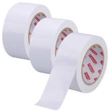 Fyguard 3 Rolls Duct Tape White, 48mm x 28m Duct Adhesive Gaffer Tape 210μ Waterproof Heavy Duty Tape for Indoor Outdoor Household Gardens