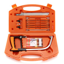 13 in 1 Multifunction Hacksaw Tool - Handheld Bow Saw Interchangeable Blades & Carry Case, with 8Pcs HSS Extra Steel Blades
