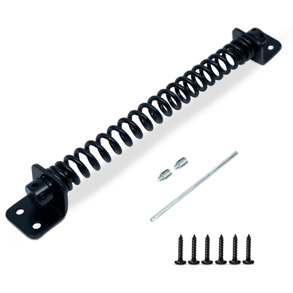 Gate Spring Closure For Wooden Gate | 8Â Adjustable Metal Spring Automatic Door Closer With Zinc Plated 5051226974304
