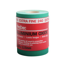 ProDec 10m Roll 240 Grit Extra Fine Grade Green Aluminium Oxide Abrasive
