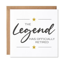Maise & Rose Retirement Card | The Legend Has Officially Retired | Congratulations On Your Retirement Card | Good Luck Card For Retirement | P64