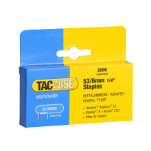 Tacwise 0334 Type 53 / 6 mm Galvanised Staples, Pack of 2000