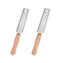 2Pcs Japanese Pull Saw, Hand Saw for Wood Carpentry Tools, Small Woodworking Hand Saws Flexible Double Edged with Wooden Handle Portable Tool for