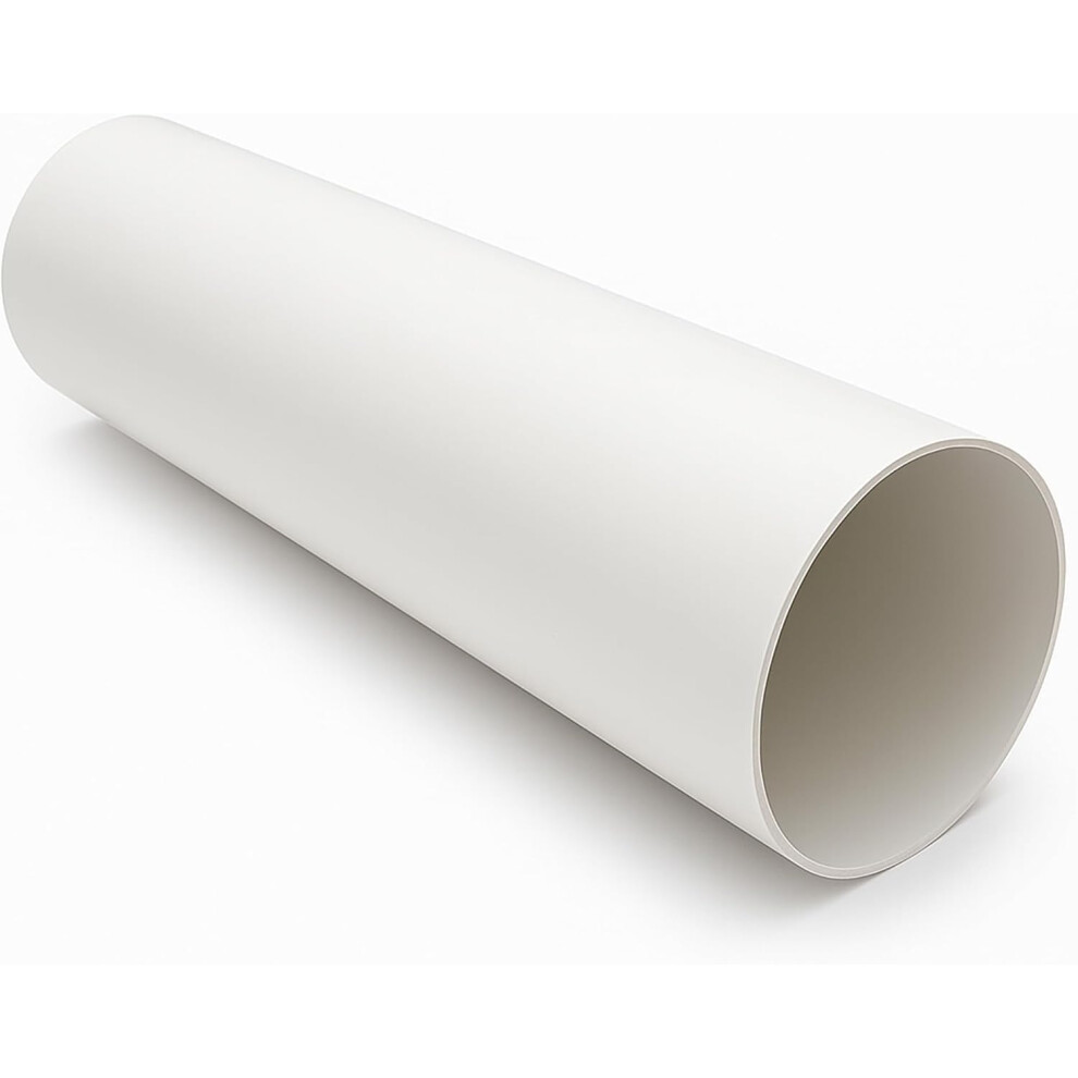 Vents 100Mm Rigid Ducting Pipe Â 350Mm Straight Round Ventilation Tube For Bathroom & Kitchen Extractor Fans, White 5051226962240