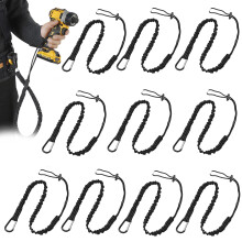 10 Pack Tool Lanyard with Spring Carabiner and Adjustable Loop,90-130cm Stretch Length Maximum Weight Limit 10KG 22.04lb,Tool Lanyard for Working at